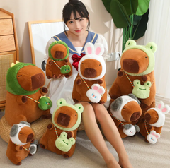 Floppy Animal Plush Ragdoll | Dog, Rabbit, Frog or Dinosaur Squishy Pillow, 3 Sizes