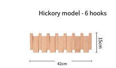 Piano Key Wall Coat Rack | Wooden Entryway Hook Rail in Walnut & Black Walnut
