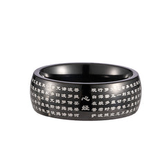 Casual Style Titanium Steel Mahjong Letter Ring