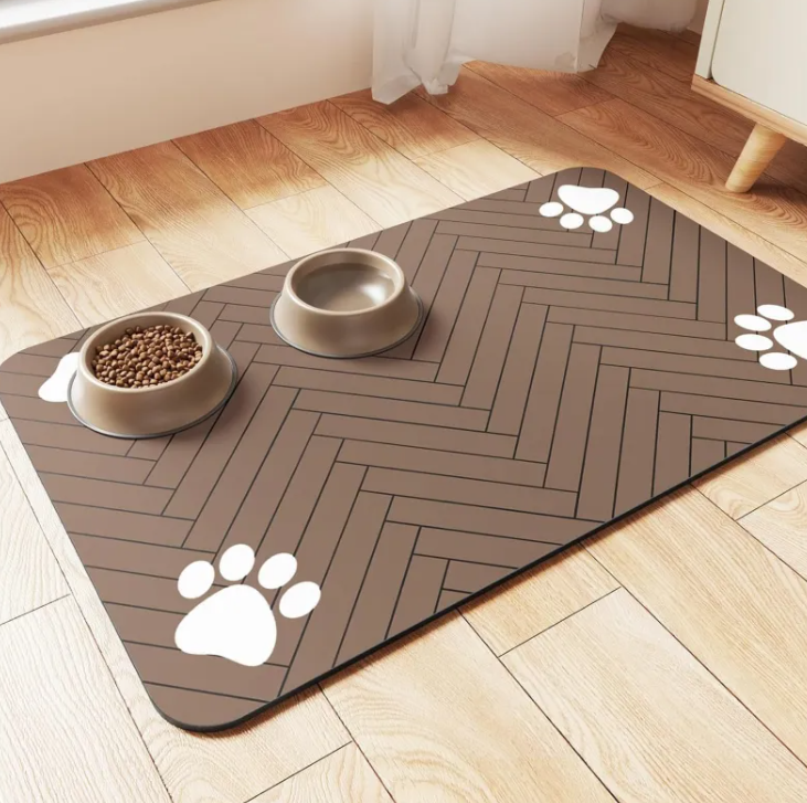 Diatomite Pet Feeding Mat | Quick-Dry Non-Slip Mat for Dog & Cat Bowls