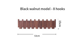 Piano Key Wall Coat Rack | Wooden Entryway Hook Rail in Walnut & Black Walnut