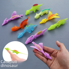 Dinosaur Finger Slingshot Toy | Soft Stretchy Flying Dino, Party Bag Filler