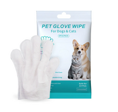 Pet Cleaning Kit | Disposable Grooming Gloves, Ear, Eye & Tooth Wipes