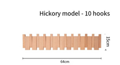 Piano Key Wall Coat Rack | Wooden Entryway Hook Rail in Walnut & Black Walnut