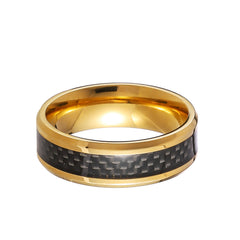 Casual Style Titanium Steel Mahjong Letter Ring