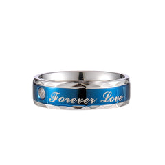 Casual Style Titanium Steel Mahjong Letter Ring