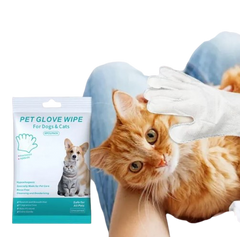 Pet Cleaning Kit | Disposable Grooming Gloves, Ear, Eye & Tooth Wipes