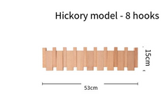 Piano Key Wall Coat Rack | Wooden Entryway Hook Rail in Walnut & Black Walnut