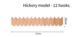 Piano Key Wall Coat Rack | Wooden Entryway Hook Rail in Walnut & Black Walnut