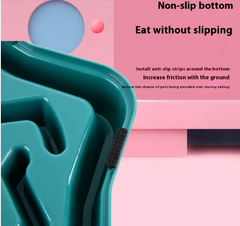 Slow Feeder Dog Bowl | Maze Design to Stop Gulping, Works for Cats Too