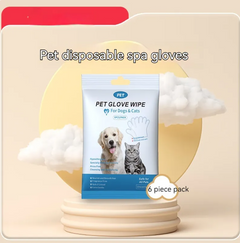 Pet Cleaning Kit | Disposable Grooming Gloves, Ear, Eye & Tooth Wipes