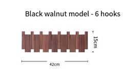 Piano Key Wall Coat Rack | Wooden Entryway Hook Rail in Walnut & Black Walnut