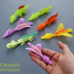Dinosaur Finger Slingshot Toy | Soft Stretchy Flying Dino, Party Bag Filler