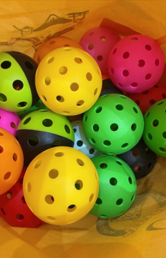 Pickleball Balls | 26-Hole Indoor & 40-Hole Outdoor, High-Visibility Colors