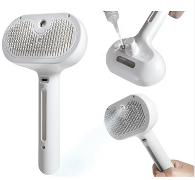 Pet Grooming Spray Brush | 2-in-1 Deshedding Comb with Water Mist