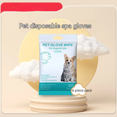 Pet Cleaning Kit | Disposable Grooming Gloves, Ear, Eye & Tooth Wipes