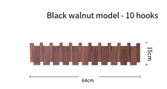 Piano Key Wall Coat Rack | Wooden Entryway Hook Rail in Walnut & Black Walnut