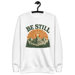 Be Still Christian Sweatshirt, Psalm 46:10 Faith Crewneck, Mountain Bible Verse Sweater, Religious Gift