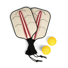 Red Glow Blade Pickleball Paddle Set | Pickleball Kit, Two Paddles & Balls