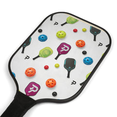 Colorful Pickleball Paddle Set with Balls and Carry Bag