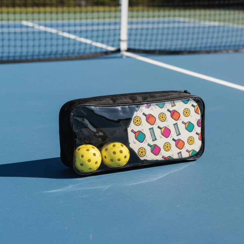 Pickleball Pattern Tumbler shown in an AI-generated listing photo