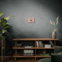 Pickleball Paddle Ball Art | Dusty Rose Matte Canvas Wall Art