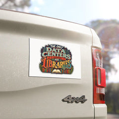 Library Supporter Car Magnet, Book Lover Gift, Weather-Resistant Vinyl, Literary Decor