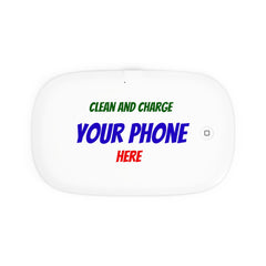 UV Phone Sanitizer Wireless Charging Pad, Germ-Free Phone Cleaner, Desk Accessory, Travel Charger, Contactless Clean, Office Gift.