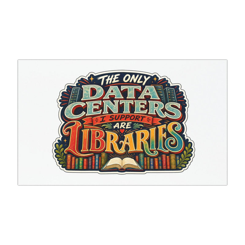 Library Supporter Car Magnet, Book Lover Gift, Weather-Resistant Vinyl, Literary Decor