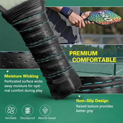 Rainbow Cheetah Pickleball Paddle Set | Fiberglass Power, Honeycomb Control, Cover